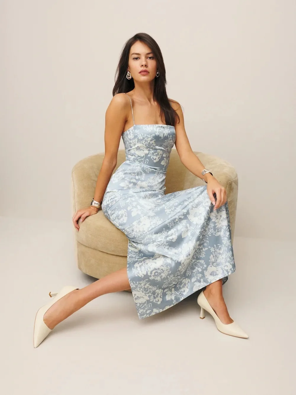 Reformation Frankie Silk Dress - Size 4 - Picture 1 of 3